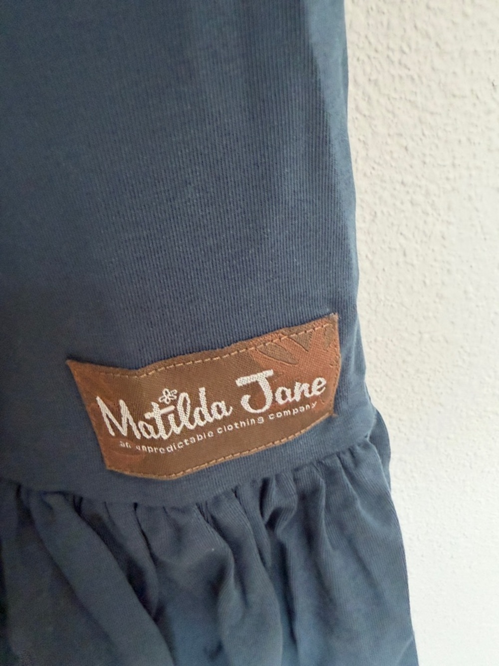 Matilda Jane Slate Navy  Ruffle Hem Cropped Pants - Picture 4 of 6